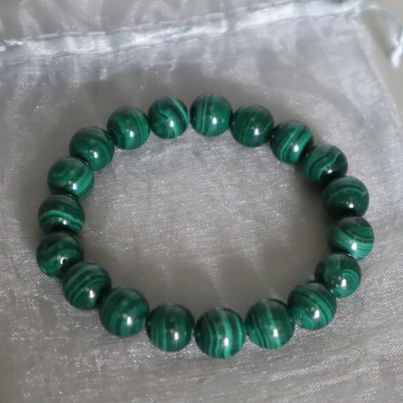 Malachite Stretch Bracelet - Picture 9 of 10